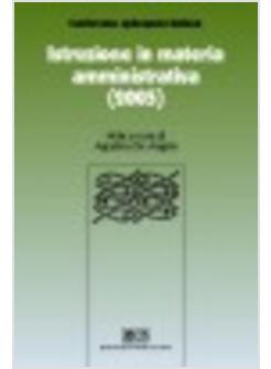 ISTRUZIONE IN MATERIA AMMINISTRATIVA (2005)