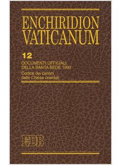 ENCHIRIDION VATICANUM 12 CODICE DI DIRITTO ORIENTALE