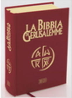 LA BIBBIA DI GERUSALEMME TASCABILE PELLE ORO COLORE ROSSO