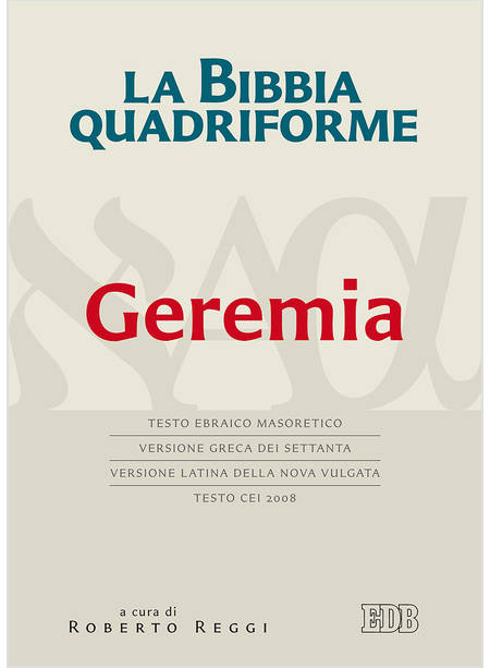 LA BIBBIA QUADRIFORME. GEREMIA