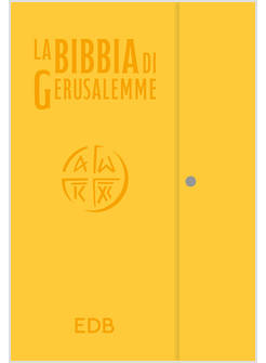 LA BIBBIA DI GERUSALEMME COPERTINA MORBIDA GIALLA CON BOTTONE
