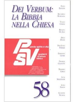 DEI VERBUM LA BIBBIA NELLA CHIESA PAROLA SPIRITO E VITA 58