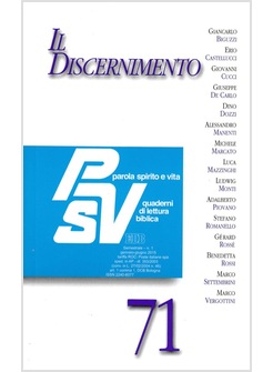 IL DISCERNIMENTO - PSV 71 (2015)