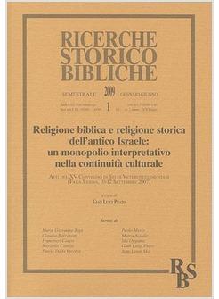 RICERCHE STORICO BIBLICHE 1/2009
