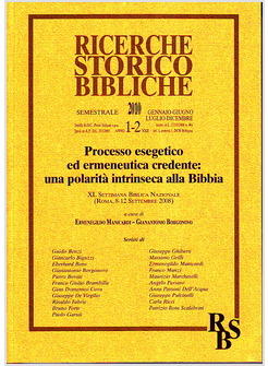 RICERCHE STORICO BIBLICHE 1-2 2010 GENNAIO-DICEMBRE)