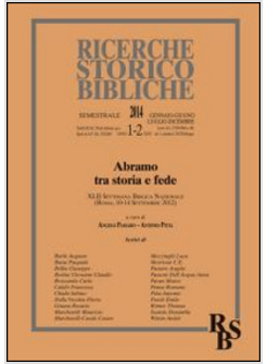 RICERCHE STORICO-BIBLICHE