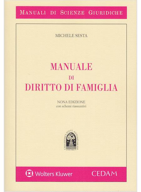 MANUALE DI DIRITTO DI FAMIGLIA  9 EDIZIONE