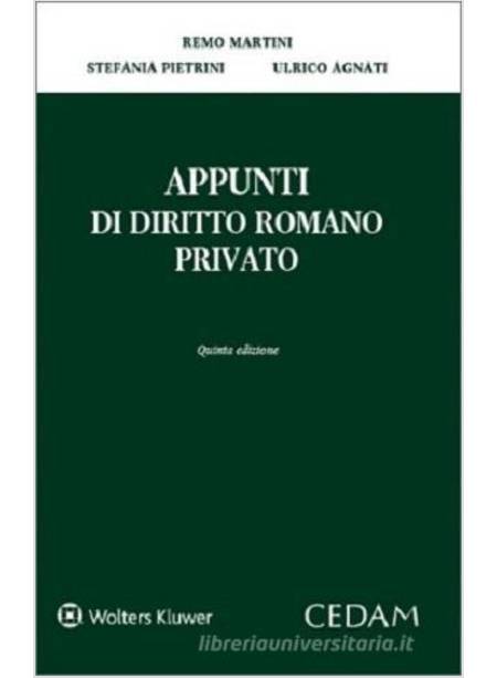 APPUNTI DI DIRITTO ROMANO PRIVATO