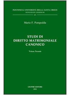 STUDI DI DIRITTO MATRIMONIALE 2 CANONICO 2