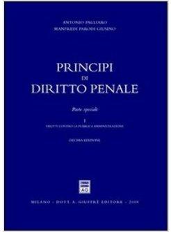 PRINCIPI DI DIRITTO PENALE PARTE SPECIALE