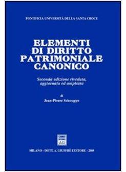 ELEMENTI DI DIRITTO PATRIMONIALE CANONICO