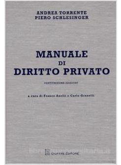 MANUALE DI DIRITTO PRIVATO VENTITREESIMA EDIZIONE
