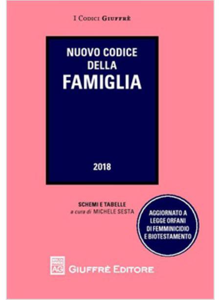 NUOVO CODICE DELLA FAMIGLIA. SCHEMI E TABELLE