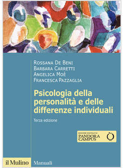 PSICOLOGIA DELLA PERSONALITA' E DELLE DIFFERENZE INDIVIDUALI