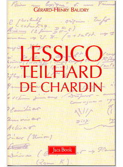 LESSICO TEILHARD DE CHARDIN