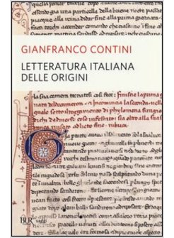LETTERATURA ITALIANA DELLE ORIGINI