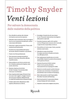VENTI LEZIONI. PER SALVARE LA DEMOCRAZIA DALLE MALATTIE DELLA POLITICA