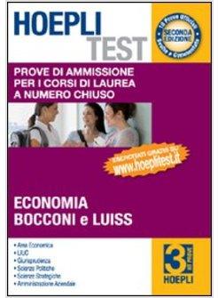 HOEPLI TEST VOL 3 PROVE DI AMMISSIONE ECONOMIA BOCCONI LUISS