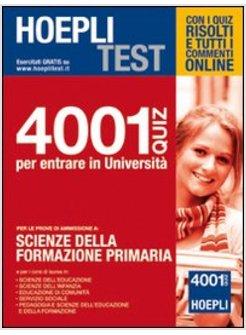 4001 QUIZ. SCIENZE DELLA FORMAZIONE PRIMARIA
