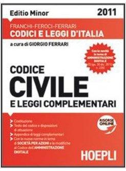 CODICE CIVILE 2011 EDIZ MINORE