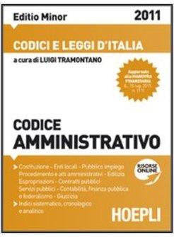 CODICE AMMINISTRATIVO 2011/2012. EDIZ. MINOR