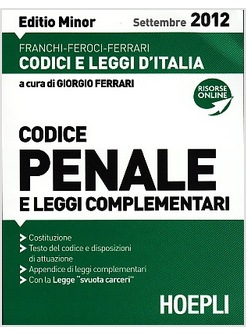 CODICE PENALE 2012 EDIZ. MINOR