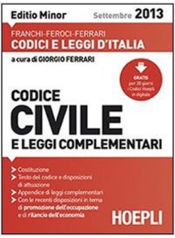 CODICE CIVILE 2013. EDIZ. MINORE