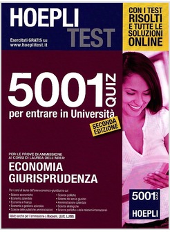 HOEPLI TEST 5001 QUIZ DI ECONOMIA E GIURISPRUDENZA