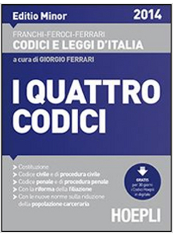 I QUATTRO CODICI. EDITIO MINOR 2014