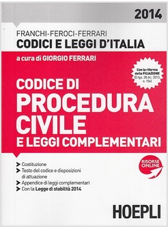 CODICE DI PROCEDURA CIVILE 2014