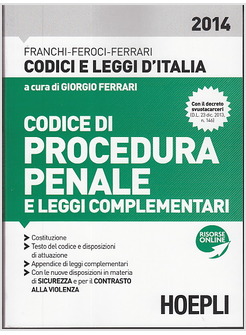 CODICE DI PROCEDURA PENALE 2014