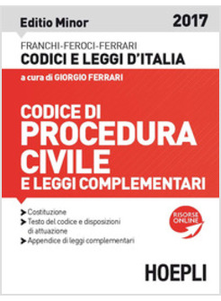 CODICE DI PROCEDURA CIVILE E LEGGI COMPLEMENTARI. EDIZIONE MINORE