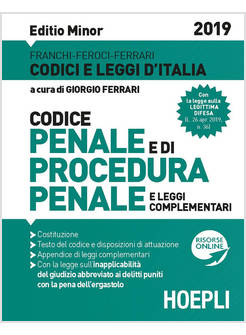 CODICE DI PROCEDURA PENALE E LEGGI COMPLEMENTARI. EDIZ. MINOR