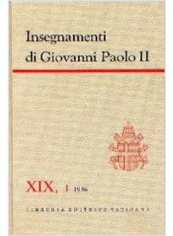 INSEGNAMENTI DI GIOVANNI PAOLO II (19/1) 1996 (GENNAIO-GIUGNO)