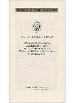 NELLA VERITA' LA PACE MESSAGIO DEL PAPA GIORNATA PACE 2006