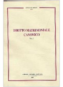 DIRITTO MATRIMONIALE CANONICO 1