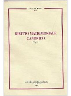 DIRITTO MATRIMONIALE CANONICO 1