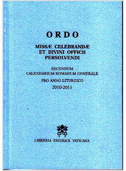 ORDO MISSAE CELEBRANDAE ET DIVINI OFFICII PERSOLVENDI