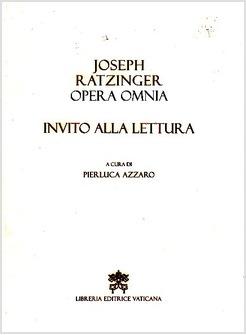 OPERA OMNIA INVITO ALLA LETTURA