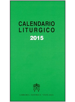 CALENDARIO LITURGICO 2015