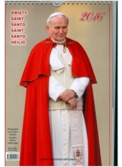 CALENDARIO SANTO GIOVANNI PAOLO II MULTILINGUE 2016