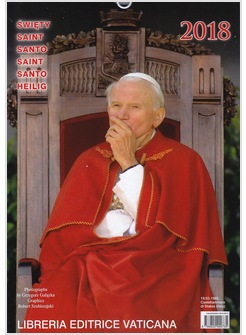 CALENDARIO SANTO GIOVANNI PAOLO II MULTILINGUA 2018