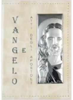 VANGELO E ATTI DEGLI APOSTOLI IMMAGINE DI CRISTO IN PLACCA D'ARGENTO