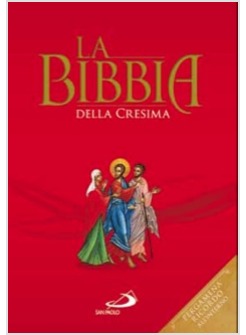 LA BIBBIA DELLA CRESIMA. CON PERGAMENA RICORDO ALL'INTERNO.