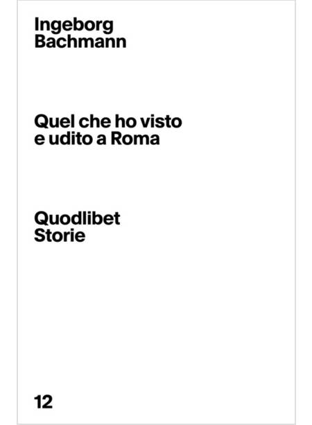 QUEL CHE HO VISTO E UDITO A ROMA