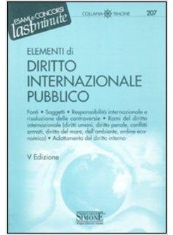 ELEMENTI DI DIRITTO INTERNAZIONALE PUBBLICO V EDIZIONE 