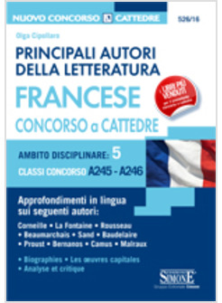 PRINCIPALI AUTORI DELLA LETTERATURA FRANCESE CONCORSO A CATTEDRE 2012