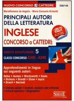 PRINCIPALI AUTORI DELLA LETTERATURA INGLESE. CONCORSO A CATTEDRE 2012