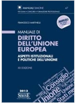 MANUALE DI DIRITTO DELL'UNIONE EUROPEA