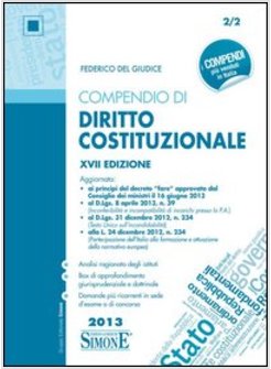 COMPENDIO DI DIRITTO COSTITUZIONALE 2013